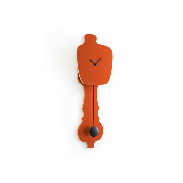 Wall Clock Rust Red