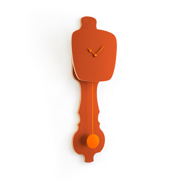 Wall Clock Rust Red