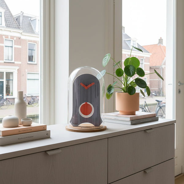 KLOQ dome clock grey style 1