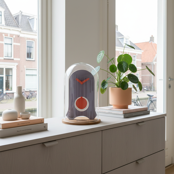 KLOQ dome clock lavender style 1