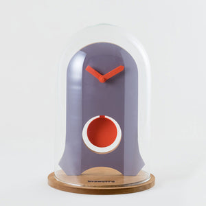 KLOQ-Glazen-design-stolp-klok-Lavendel-Neon