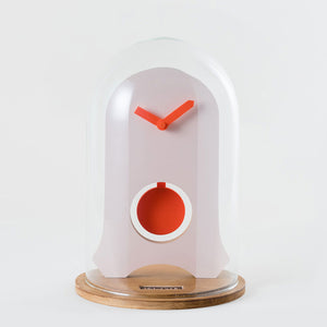 KLOQ-Glazen-design-stolp-klok-Perzik-Neon