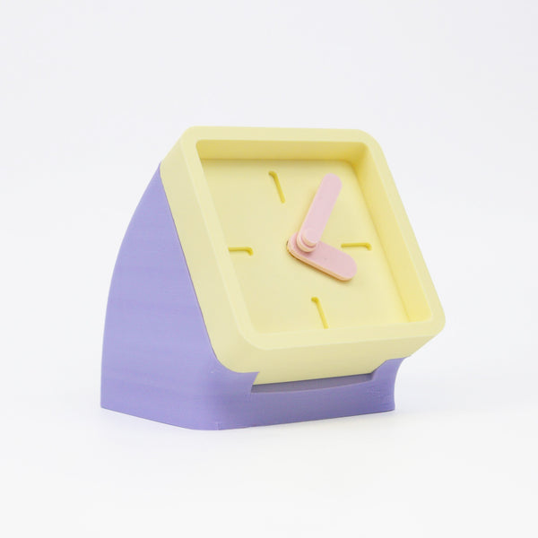 KLOQ-bureauklok-3d-print-lila_geel-side