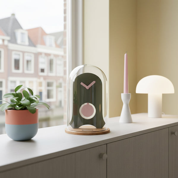 KLOQ dome clock mist green style 1
