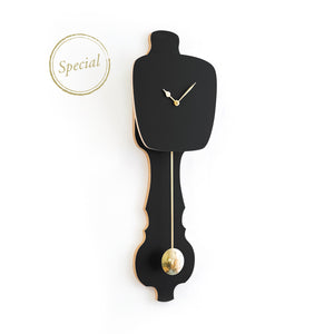 KLOQ-Design-wandklok-met-slinger-zwart-nero-ingo