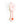roze design klok met slinger, pink design pendulum clock