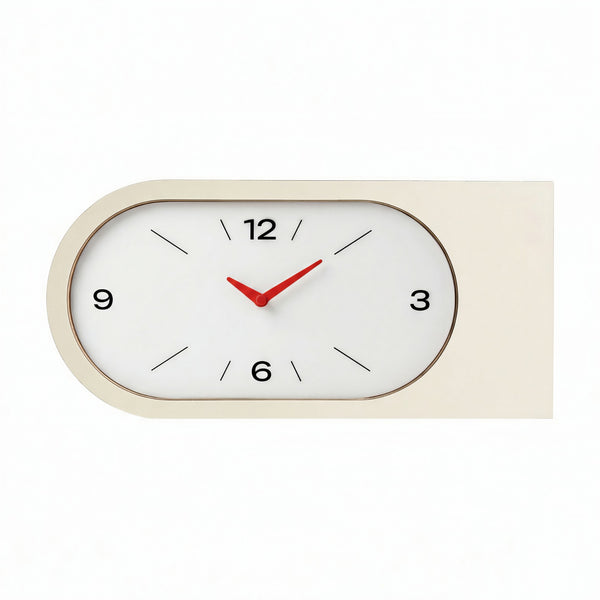Wandklok ‘Duet’ Zand Grijs