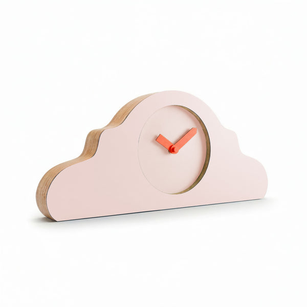 Horloge de cheminée rose pastel