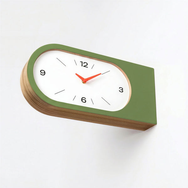 Wandklok ‘Duet’ Olijf
