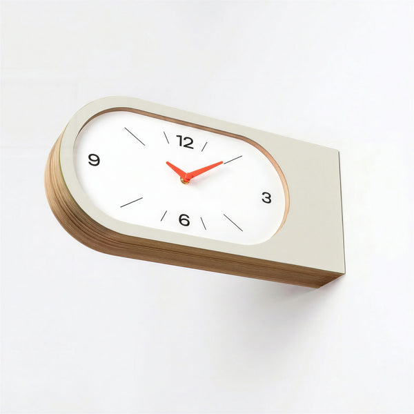 Wandklok ‘Duet’ Zand Grijs