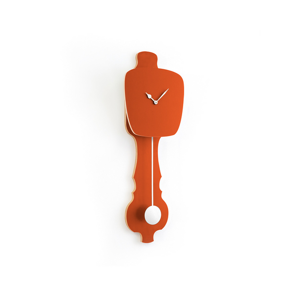 Wall Clock Rust Red