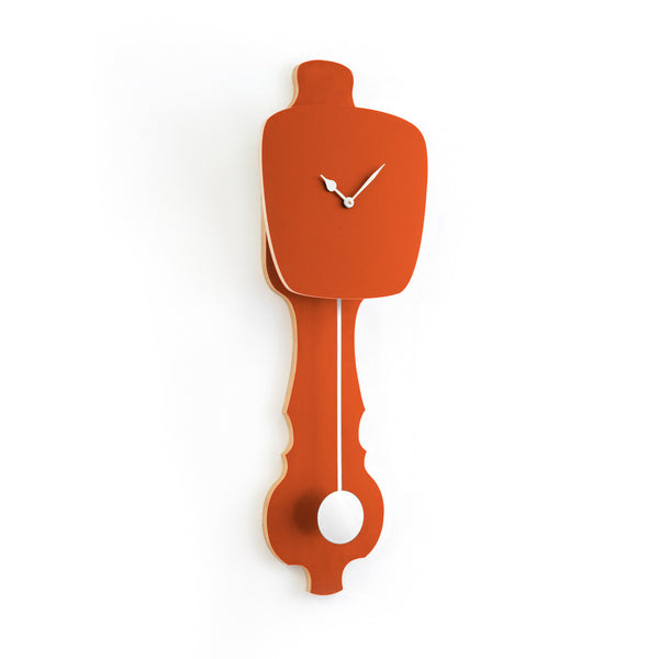 Wall Clock Rust Red