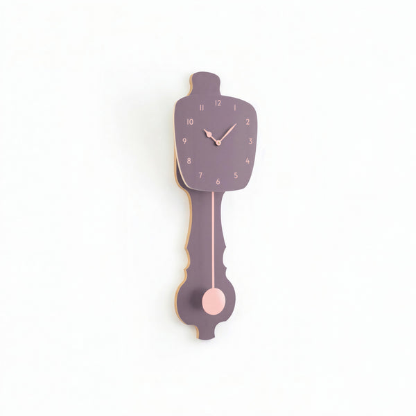 Wall Clock Lavender Gray