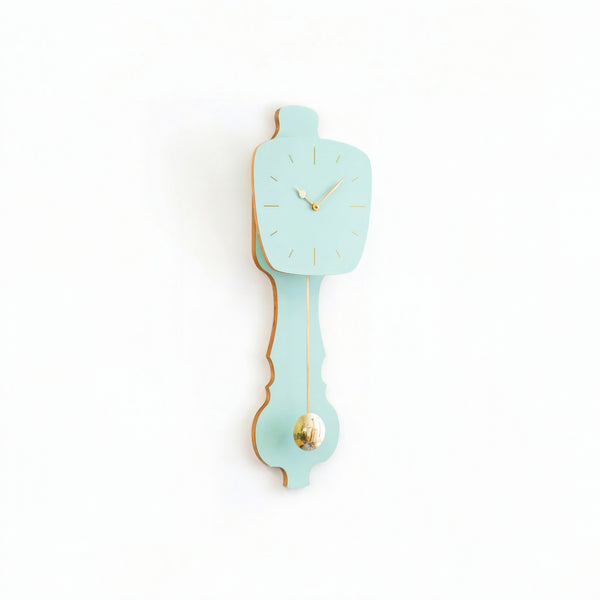 Horloge murale vert pistache