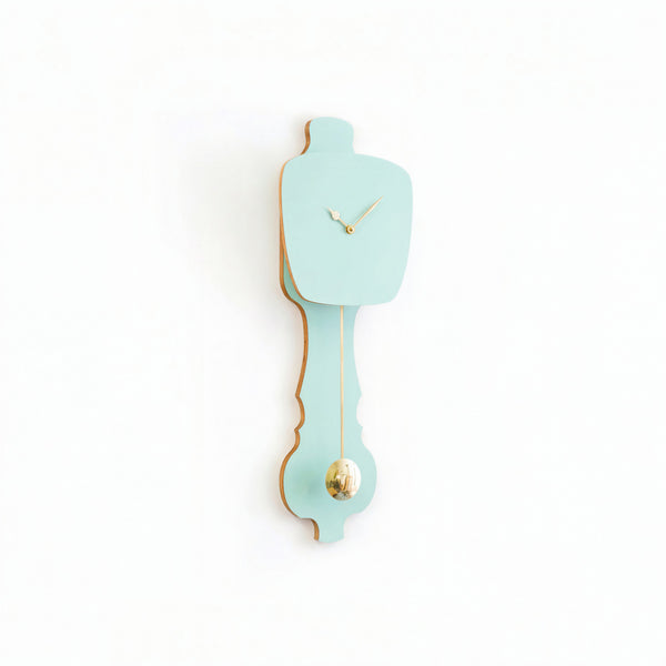 Horloge murale vert pistache