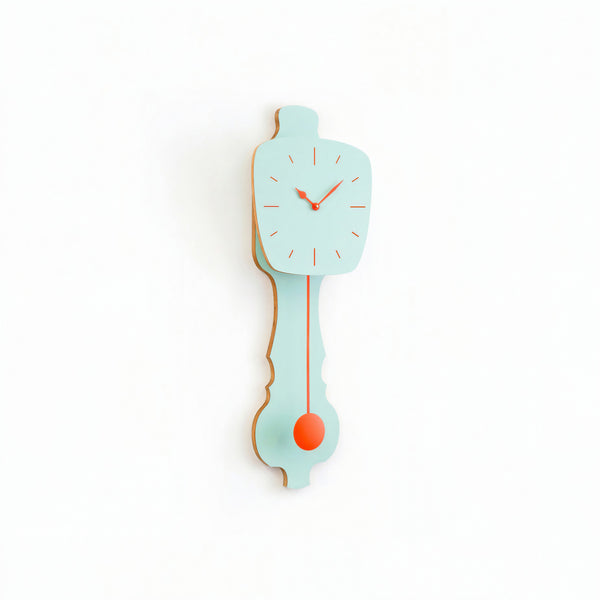 Horloge murale vert pistache