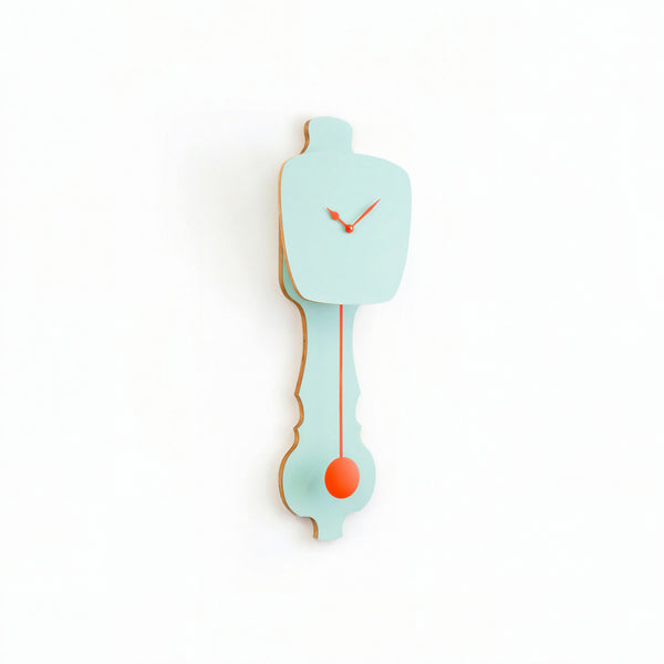 Horloge murale vert pistache