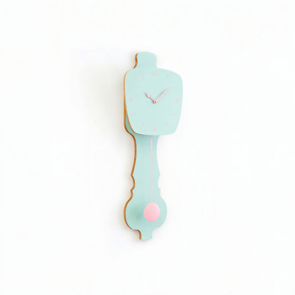 Horloge murale vert pistache