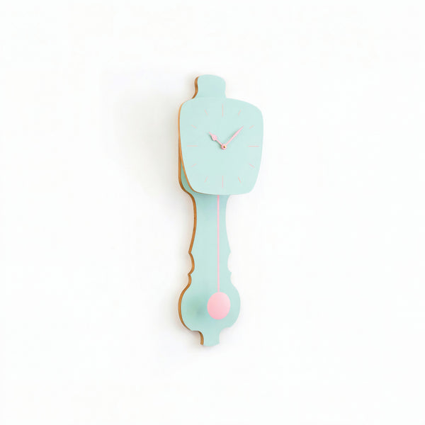 Horloge murale vert pistache