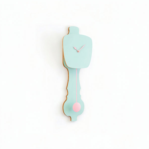 Horloge murale vert pistache