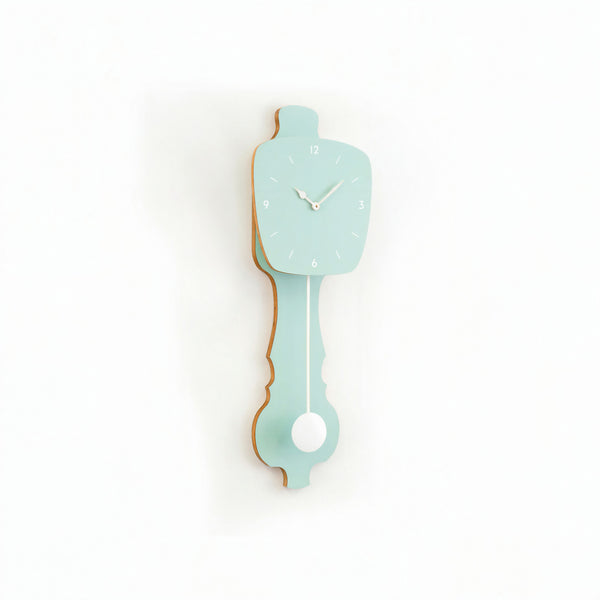 Horloge murale vert pistache