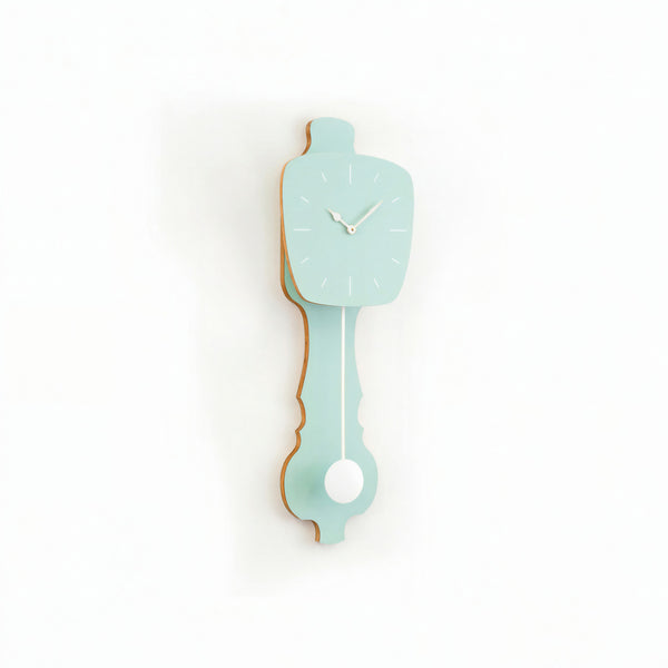 Horloge murale vert pistache