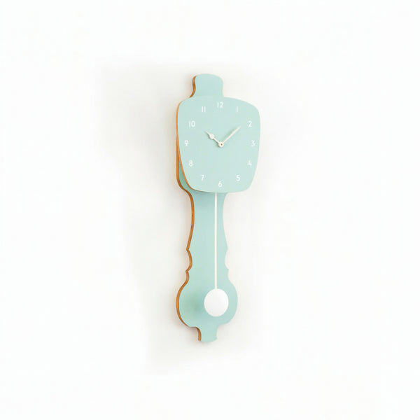 Horloge murale vert pistache