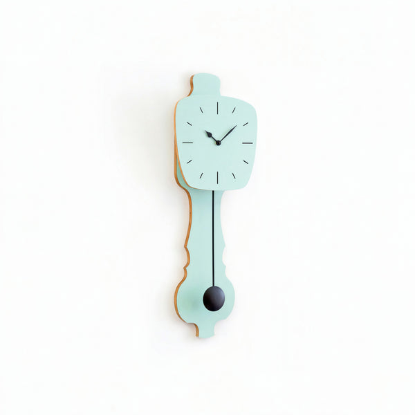 Horloge murale vert pistache