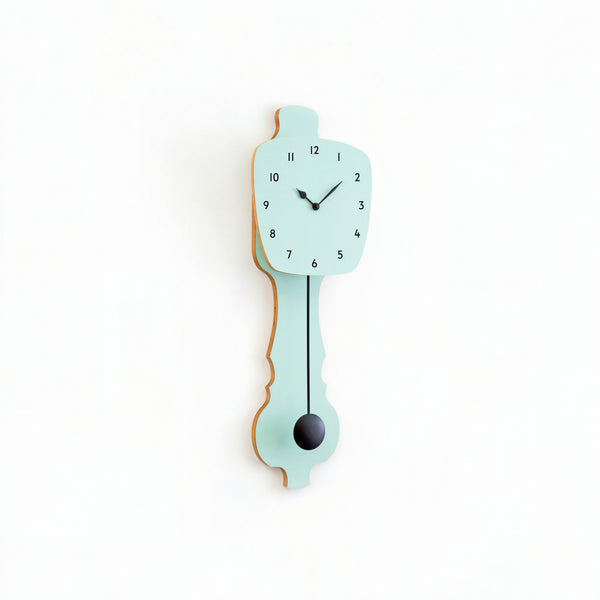 Horloge murale vert pistache
