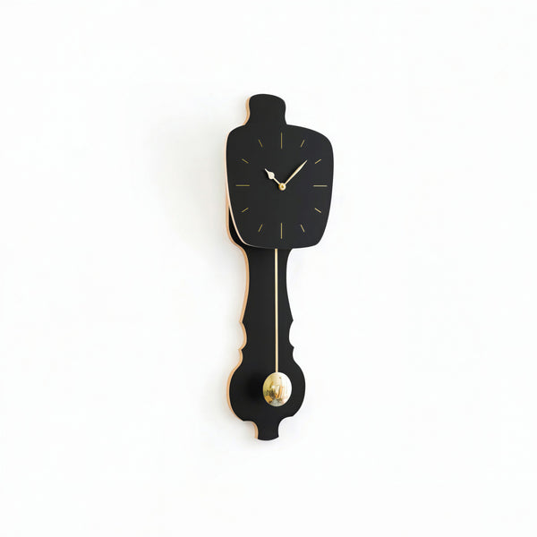 Horloge murale Noir satiné (SE)