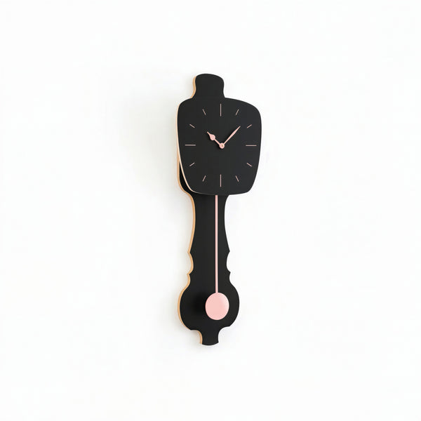 Horloge murale Noir satiné (SE)