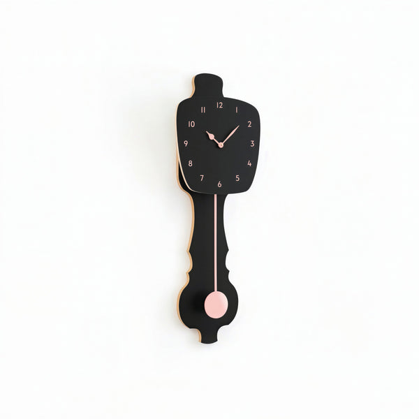 Horloge murale Noir satiné (SE)