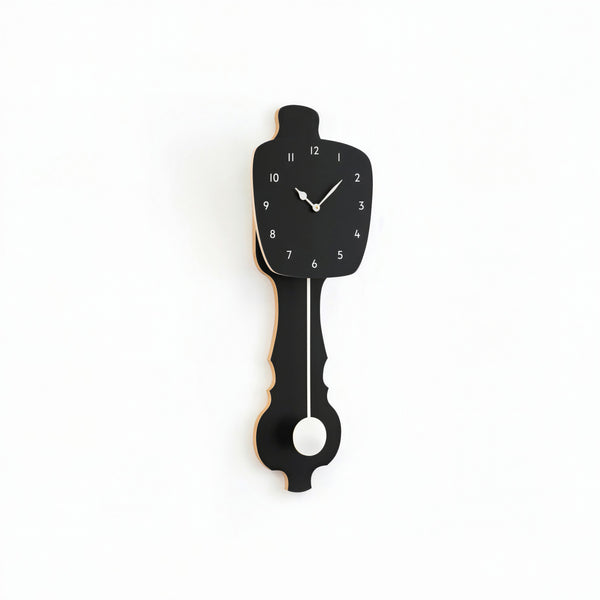 Horloge murale Noir satiné (SE)