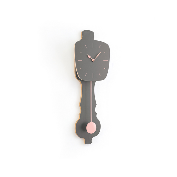 Wall Clock Stone Gray