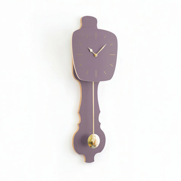 Wall Clock Lavender Gray