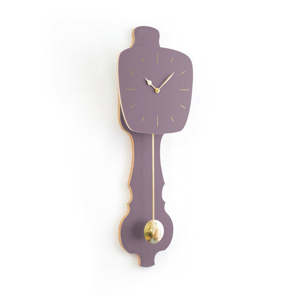 Wall Clock Lavender Gray