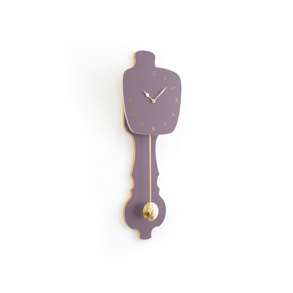 Wall Clock Lavender Gray