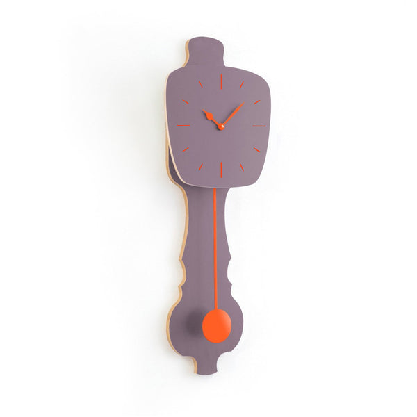 Wall Clock Lavender Gray