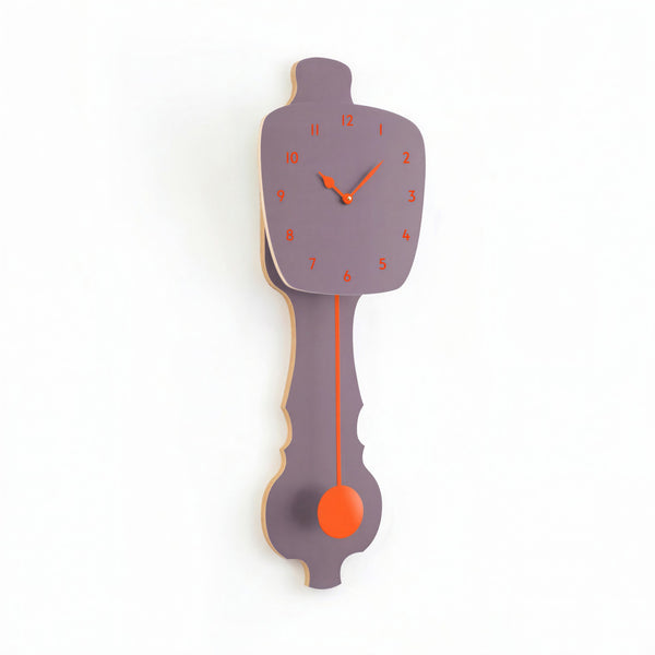 Wall Clock Lavender Gray