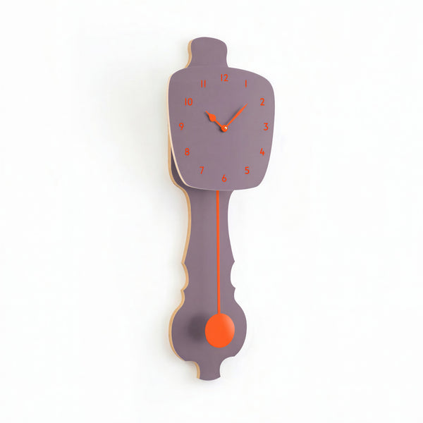 Wall Clock Lavender Gray