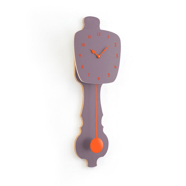 Wall Clock Lavender Gray