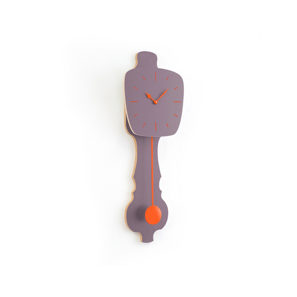 Wall Clock Lavender Gray