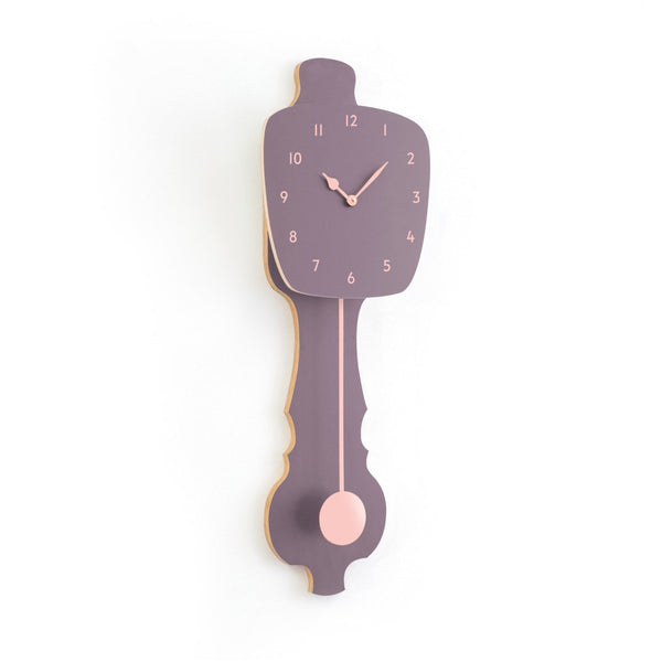 Wall Clock Lavender Gray