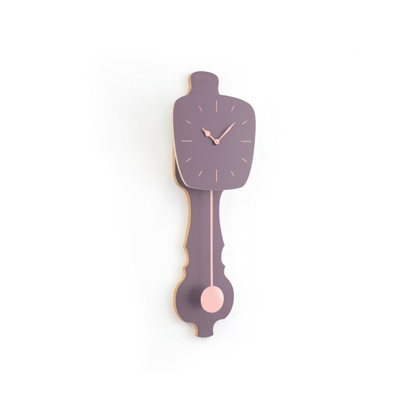Wall Clock Lavender Gray
