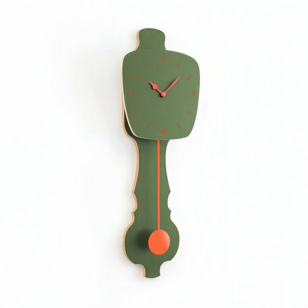 Wandklok Olijf Groen