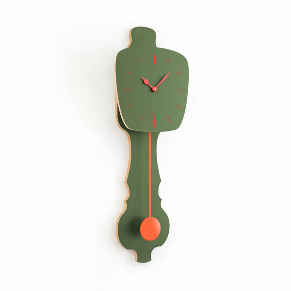 Wandklok Olijf Groen