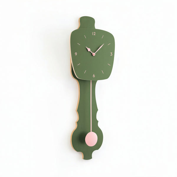 Wandklok Olijf Groen