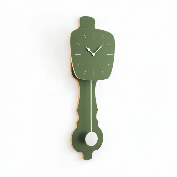 Wandklok Olijf Groen