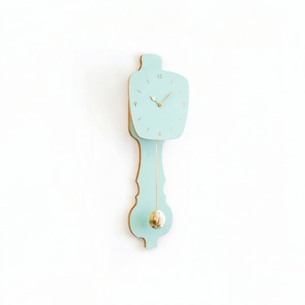 Horloge murale vert pistache