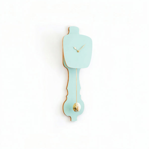 Horloge murale vert pistache